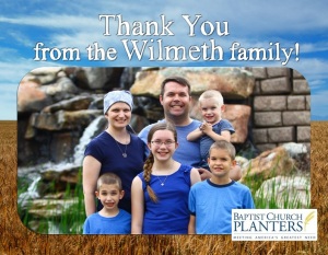 Thank you from the Wilmeth Family!